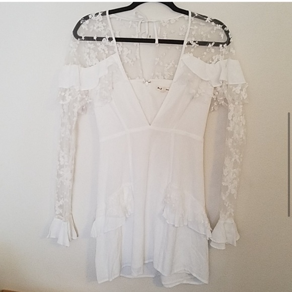 For Love & Lemons Rosebud Embroidery Mini Dress - Picture 7 of 9